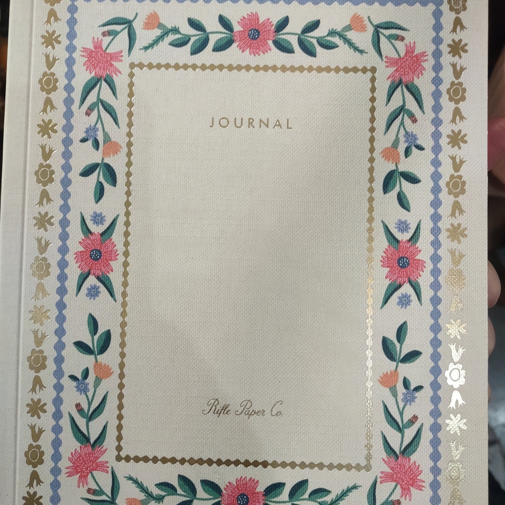 Rifle Paper Co. Journal with Pink and Gold Floral Design
